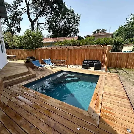 Charmante Maison Aux Abatilles-piscine-8 Pers * Arcachon