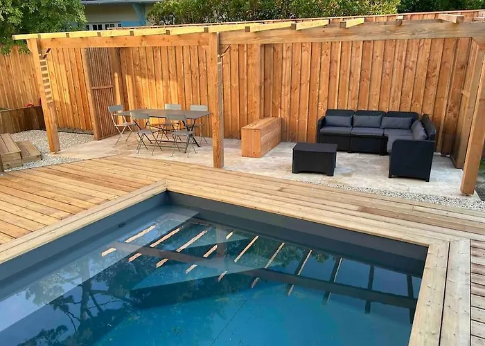 Charmante Maison Aux Abatilles-piscine-8 Pers Сasa de vacaciones Arcachón